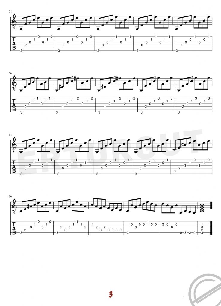 Prelude İn C Majör - Gitar Notası ve Tabı