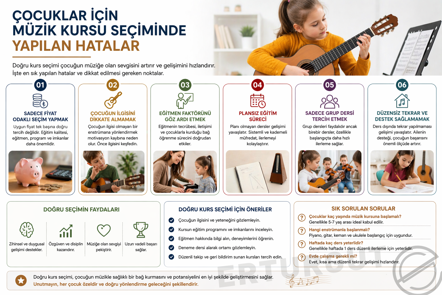 Çocuklar İçin Müzik Kursu Seçiminde Yapılan Hatalar