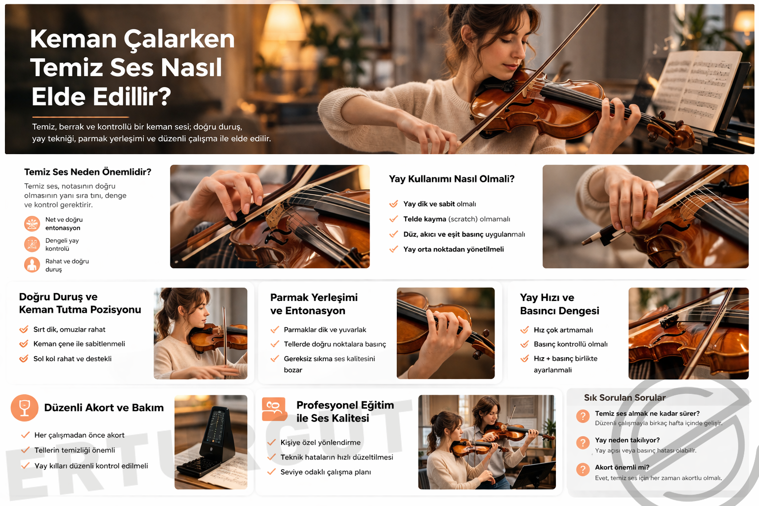 Keman Çalarken Temiz Ses Nasıl Elde Edilir?