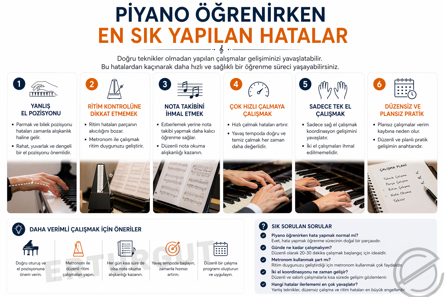 Piyano Öğrenirken En Sık Yapılan Hatalar