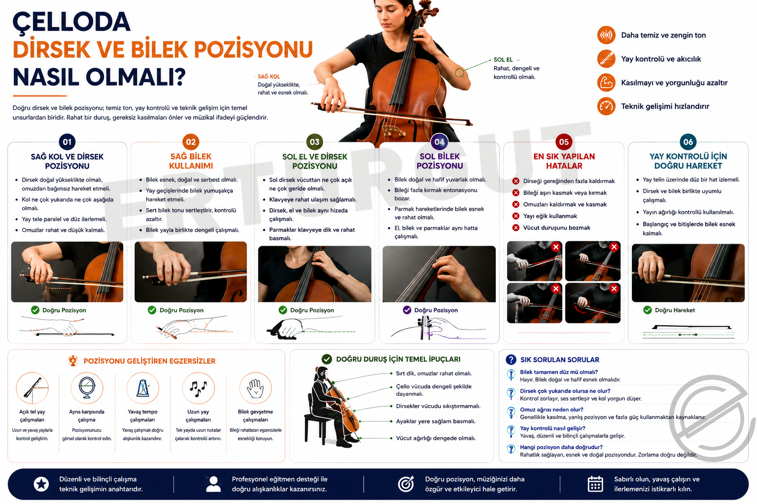 Çelloda Dirsek ve Bilek Pozisyonu Nasıl Olmalı?