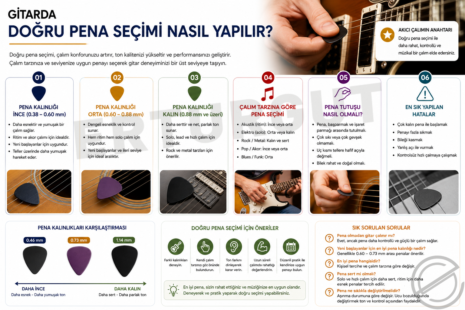Gitarda Doğru Pena Seçimi Nasıl Yapılır?