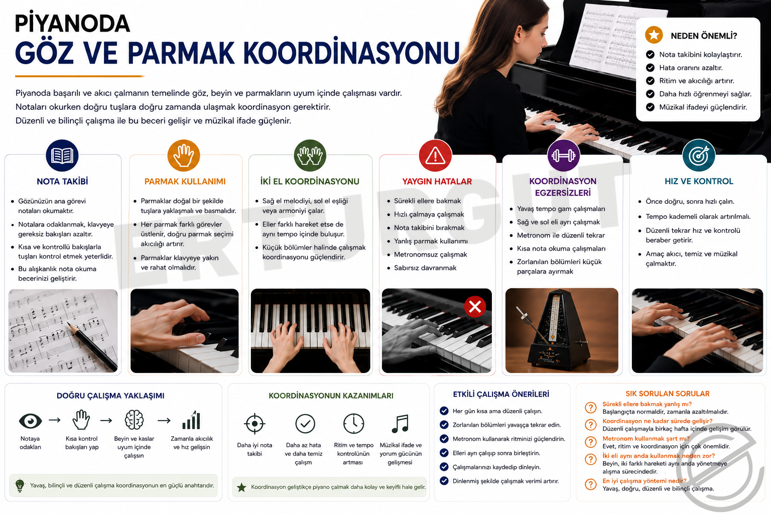 Piyanoda Göz ve Parmak Koordinasyonu