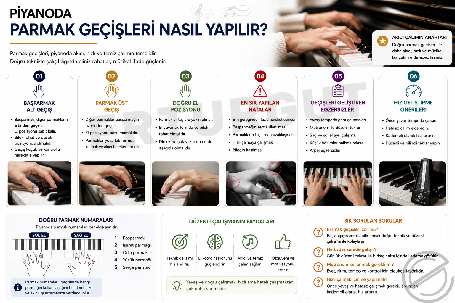 Piyanoda Parmak Geçişleri Nasıl Yapılır?