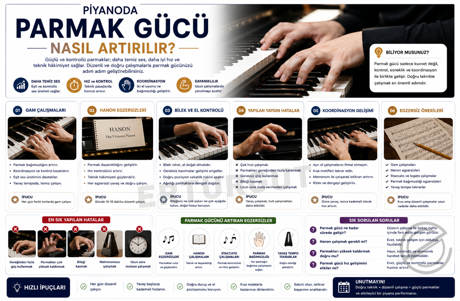 Piyanoda Parmak Gücü Nasıl Artırılır?