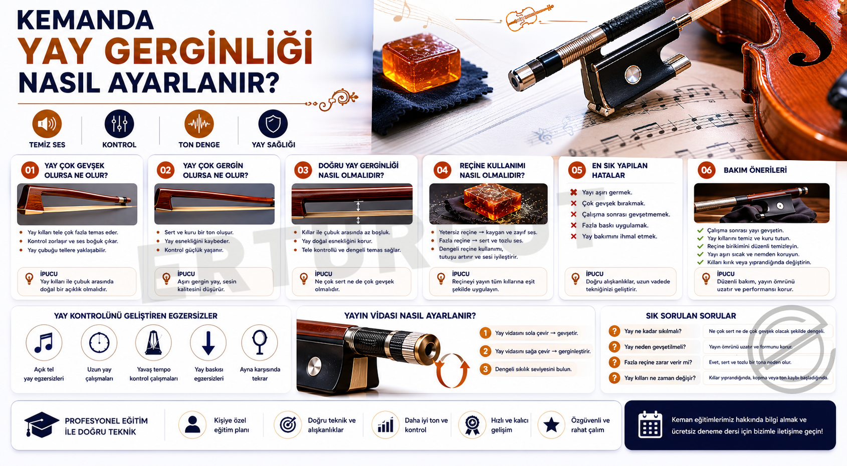YayGerginliği3 Kemanda Yay Gerginliği Nasıl Ayarlanır?